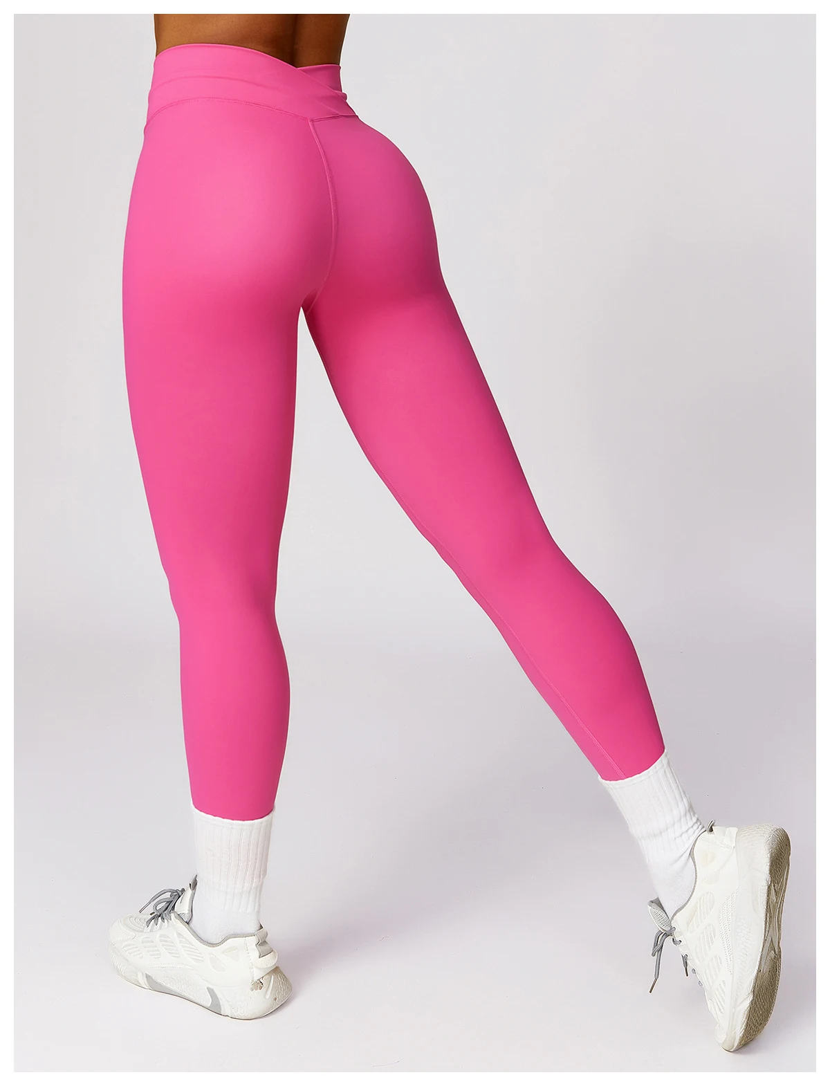 Quick-dry high waist skinny yoga pants for women, perfect for workouts, featuring hip raise design for a flattering fit. — photo 19