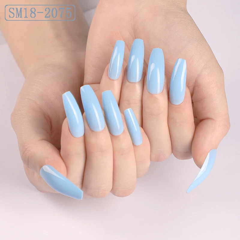 Unhas Postiças Longas Ballet Cor Sólida Formato Caixão — foto 10