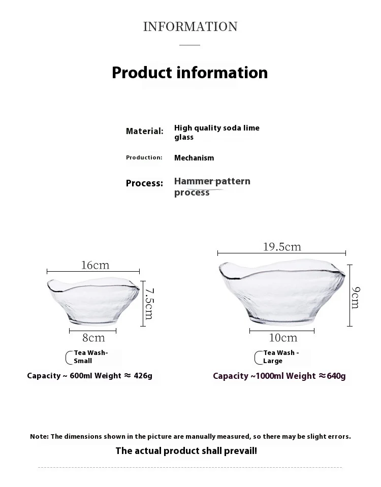 Title 12, Oversized Glass Tea Bowl Household Set Suit, En...