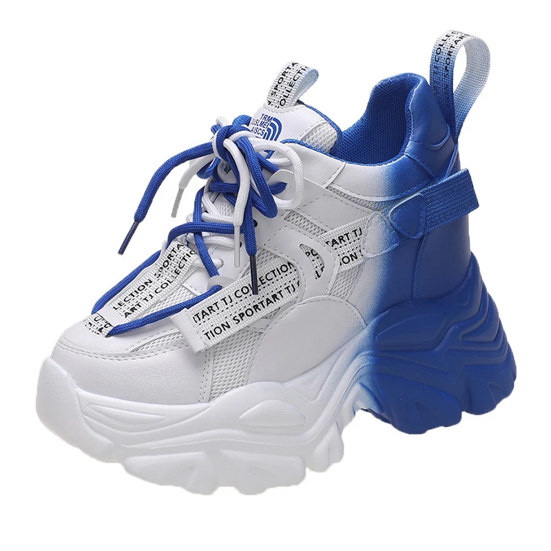 Casual sportieve schoenen met kleurblokken en plateauverhoging. Verhoog uw lengte en geniet van comfort en stijl. — foto 4