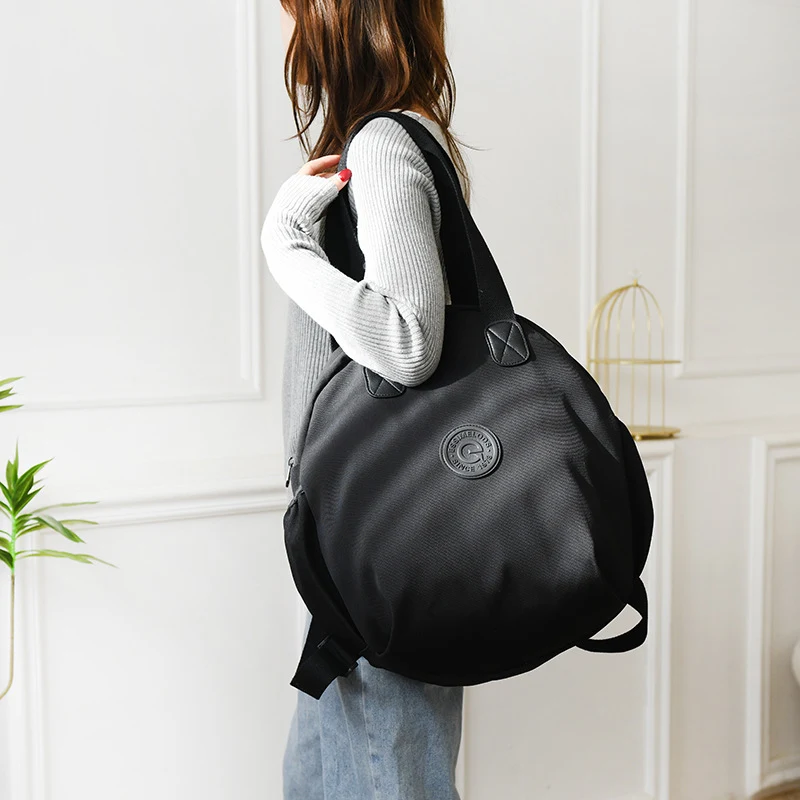 Bolso Redondo Negro Mujer Multifuncional Gran Capacidad Mochila Bolso Hombro Bolso de Mano Moda Ideal para Uso Diario — foto 6
