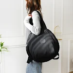 Bolso Redondo Negro Mujer Multifuncional Gran Capacidad Mochila Bolso Hombro Bolso de Mano Moda Ideal para Uso Diario — foto 6