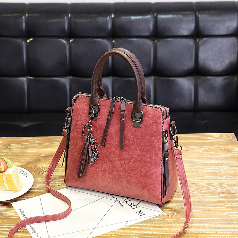 Bolsa feminina coreana de inverno, nova, versátil e elegante. Bolsa de ombro simples, perfeita para combinar com qualquer look. — foto 4
