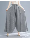 Women's Pleated Wide Leg High Waist Pants, large straight-leg fit, offering a comfortable and stylish silhouette for all — photo 2