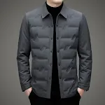 Casaco Curto Masculino Leve de Penas de Ganso Branco Inverno Quente Jaqueta Ideal para o Frio Extremo Conforto — foto 8