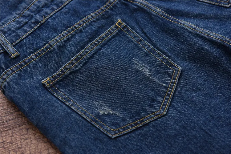 Title 4, Artistic Washed Denim Cotton Suspender Pants fo...