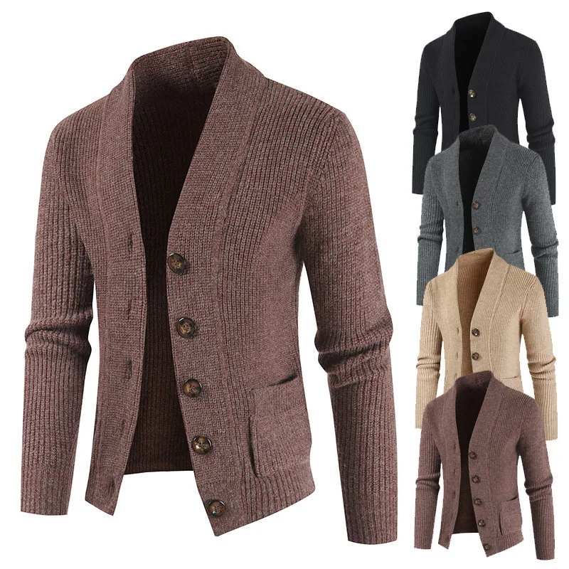 Nieuwe heren trui, casual longsleeve, verdikt en slank cardigan, ideaal voor een stijlvolle en warme look, perfect voor dagelijks gebruik. — foto 1