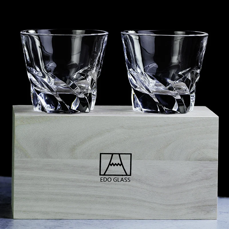 Title 3, Wine Pair Cup Set Couples Original Wooden Box G...