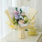 ROBOTIME Quebra-cabeça 3D de Flores de Plástico, Buquê Primavera DIY, Kit Modelo de Presente AF01J, construa e decore, presente criativo. — foto 9