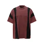 Retro Washed Distressed Short Sleeve Men's Stitching Contrast Color T-Shirt Casual Vintage Style Comfortable and Stylish — photo 3