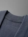 Men's Wool Coat Fall Plus Size Loose Casual Contrast Color Pocket Sweater warm and comfortable for cool weather stylish — photo 3