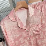 Pijama Feminino Estampado Manga Longa Calças Confortáveis Roupa de Dormir Perfeita Noites Aconchegantes Descanso Relaxante em Casa — foto 3