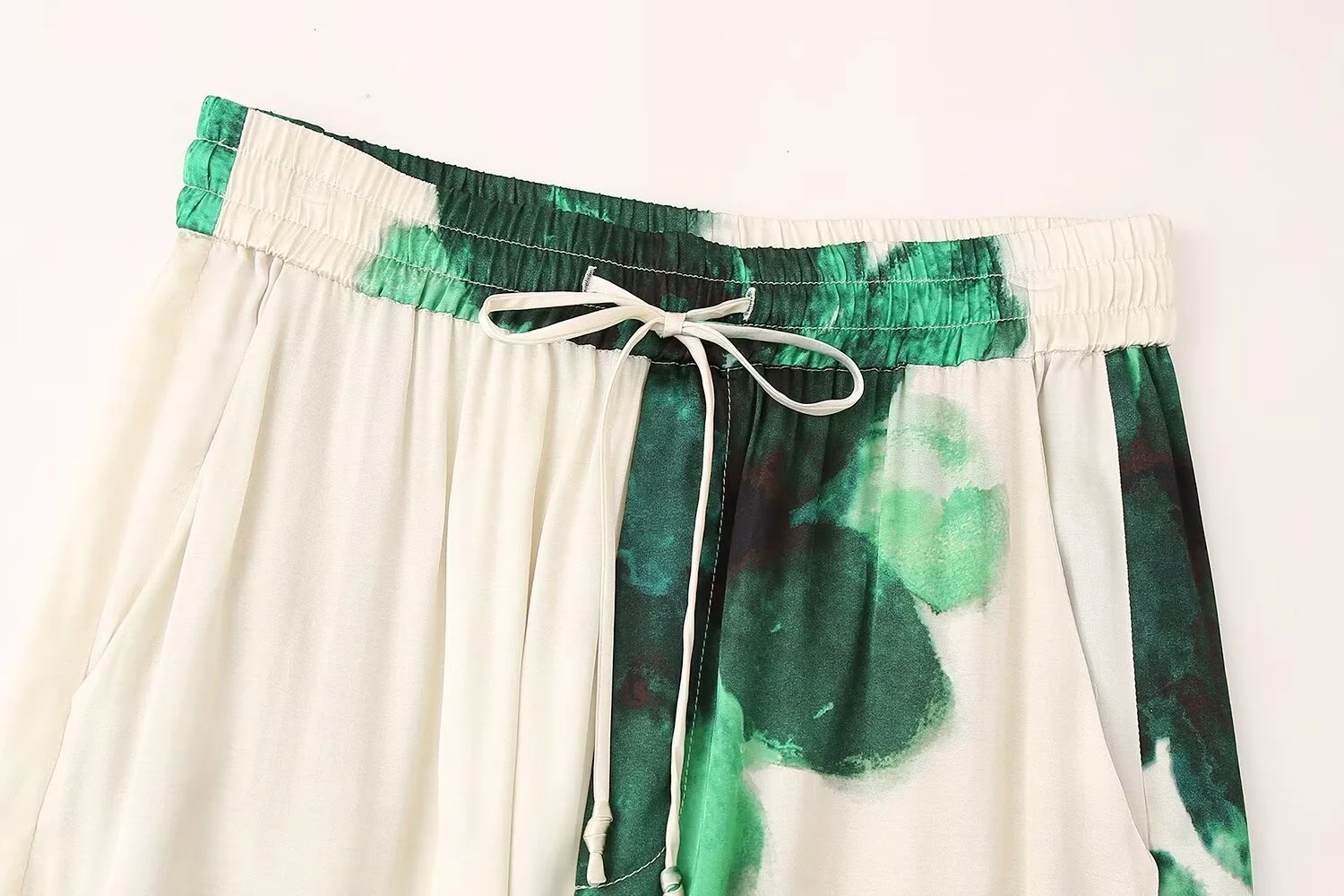 Title 15, Dames Bedrukte Drape Shirt Broekpak, stijlvol e...