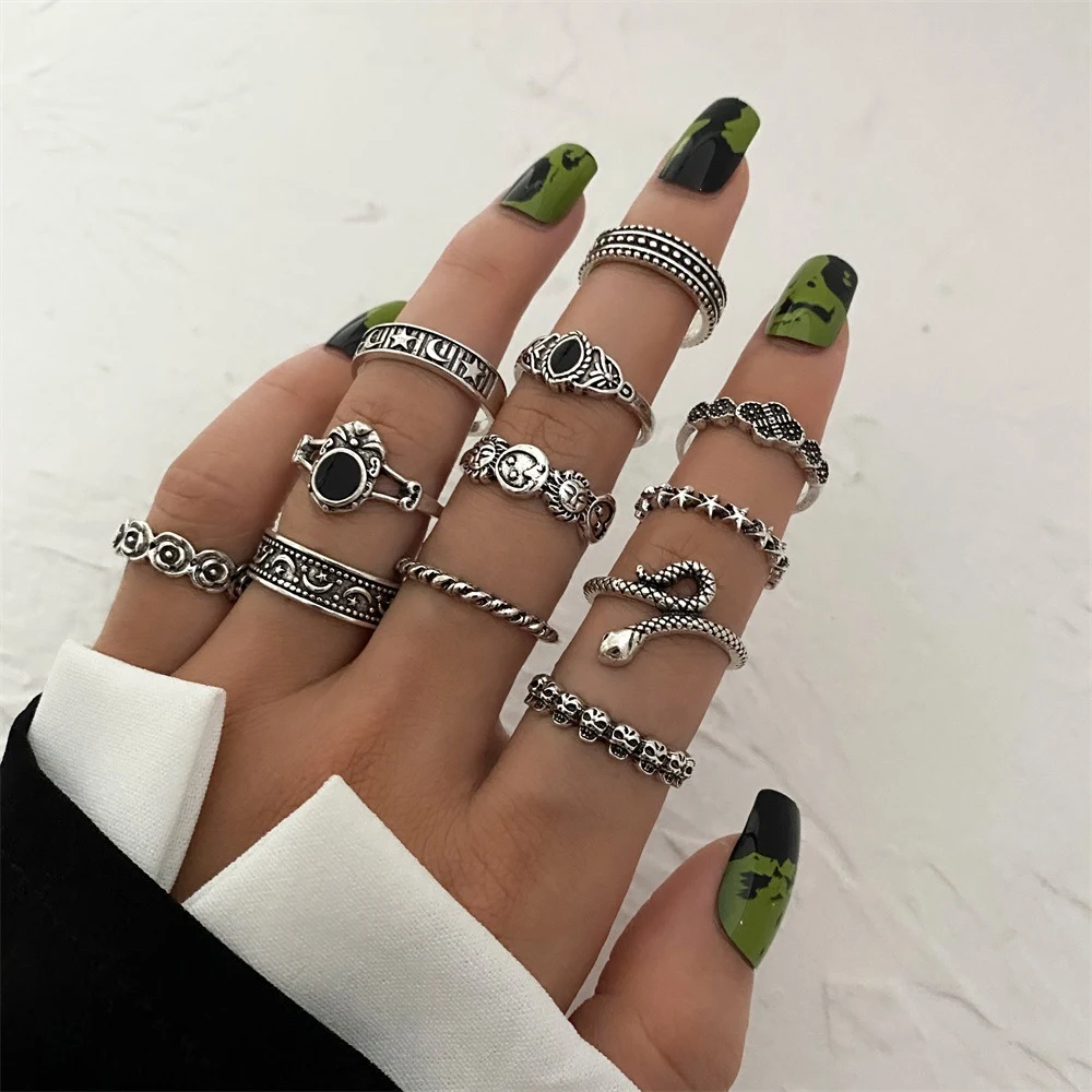 Anel de borboleta com abertura e várias juntas, conjunto de 22 peças. Crie visuais incríveis com este anel multiarticulado e ajustável. — foto 38
