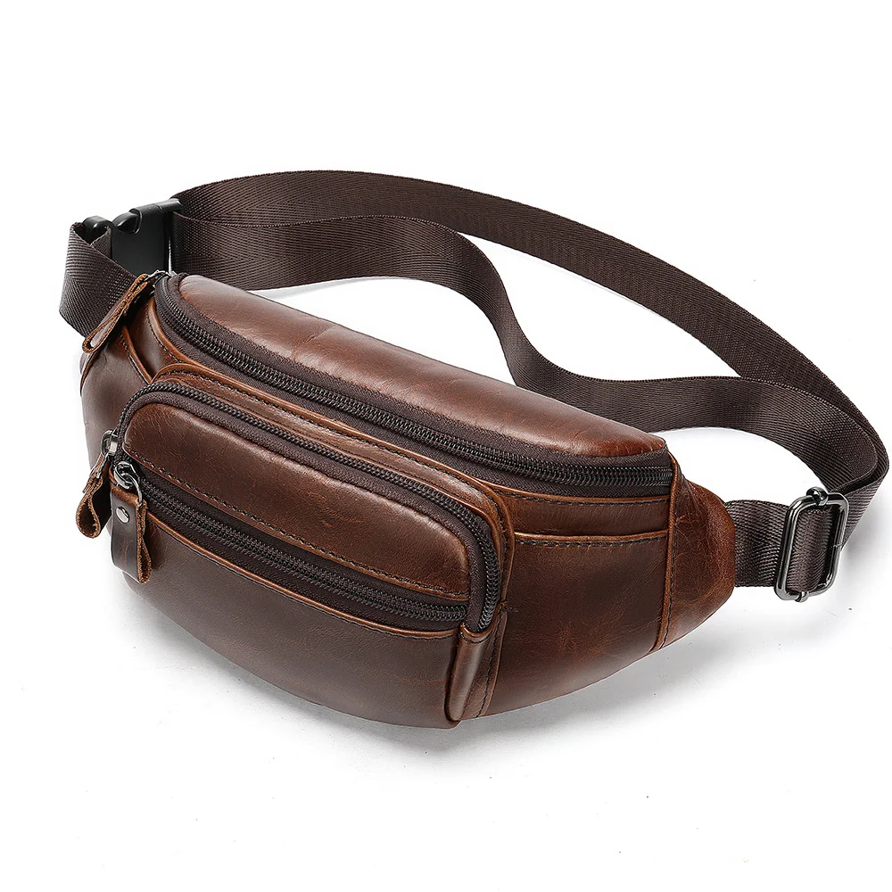 Heren Retro heuptas Vintage taille tas met verstelbare riem en meerdere vakken Ideaal voor reizen en dagelijks gebruik Stijlvol en praktisch — foto 1