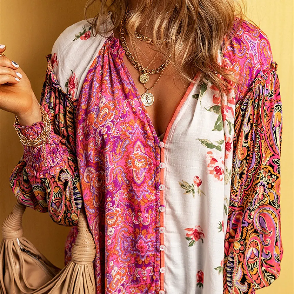 Camisa Feminina com Estampa Floral da Moda Conforto e Estilo para Todas as Ocasiões Ideal para Looks Modernos e Sofisticados Perfeita para Você — foto 12
