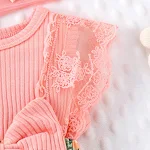 Süßer Baby-Mädchen-Rock-Print-Strampler mit Kopftuch. Bequem und modisch, ideal für den Alltag und besondere Anlässe, ein Muss für Babys. — foto 14