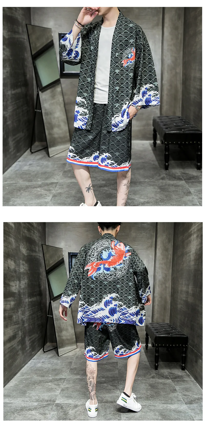 Title 3, Mens New Style Chinese Style Yunxiao Red Carp ...