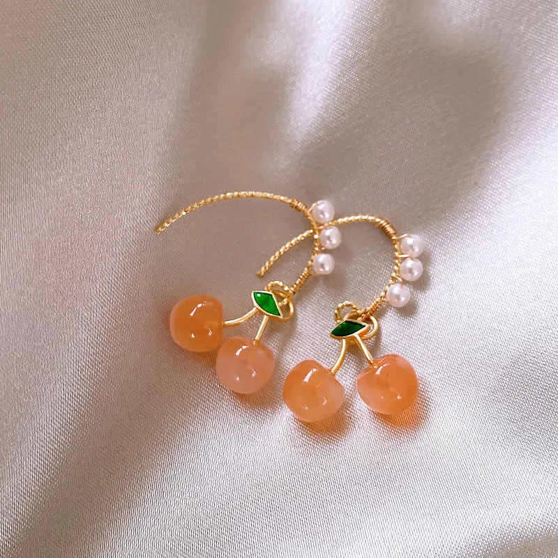 Title 4, Pendientes de alta gama para mujer Cherry Pearl...