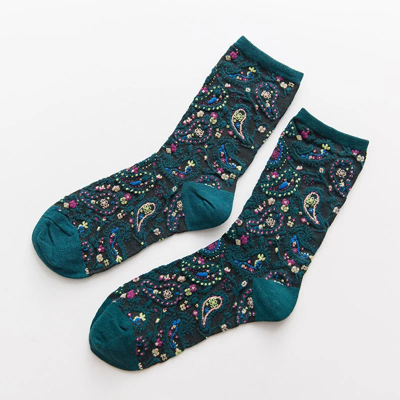Title 9, Womens ethnic flower socks