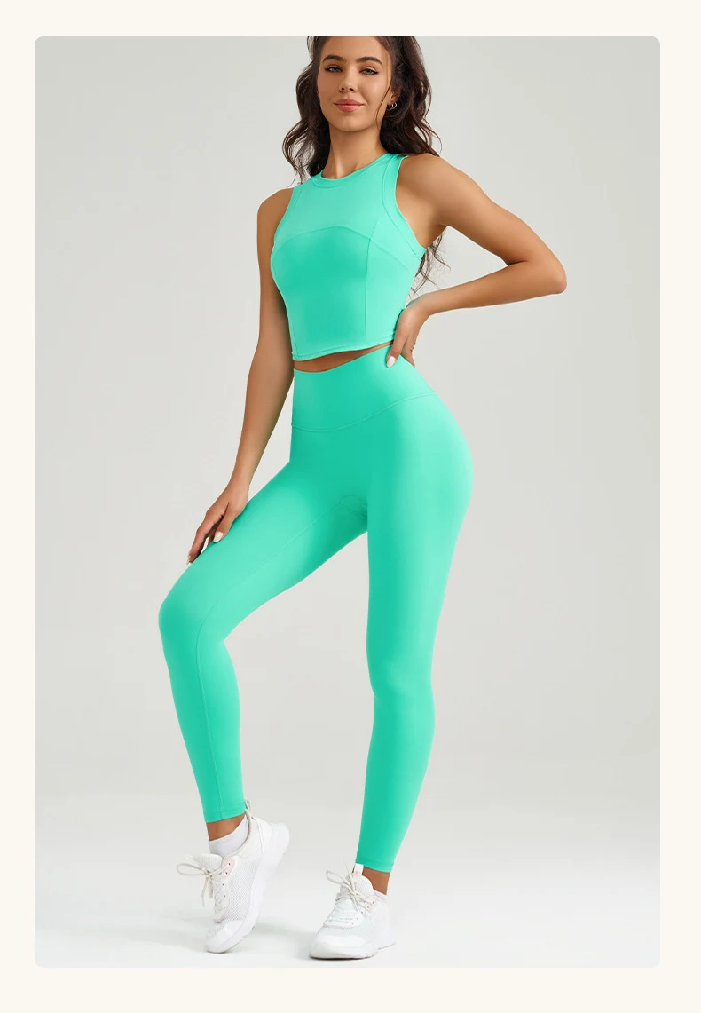 Running High Waist Workout Tights Two-piece Set Comfortable support and performance Perfect for running, fitness, yoga, — photo 11