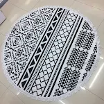 Round Sun Protection Beach Towel with Microfiber and Strap. Enjoy ultimate comfort and sun protection on your beach days — photo 2