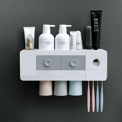 Title 5, Wall-mounted magnetic toothbrush rack with auto...