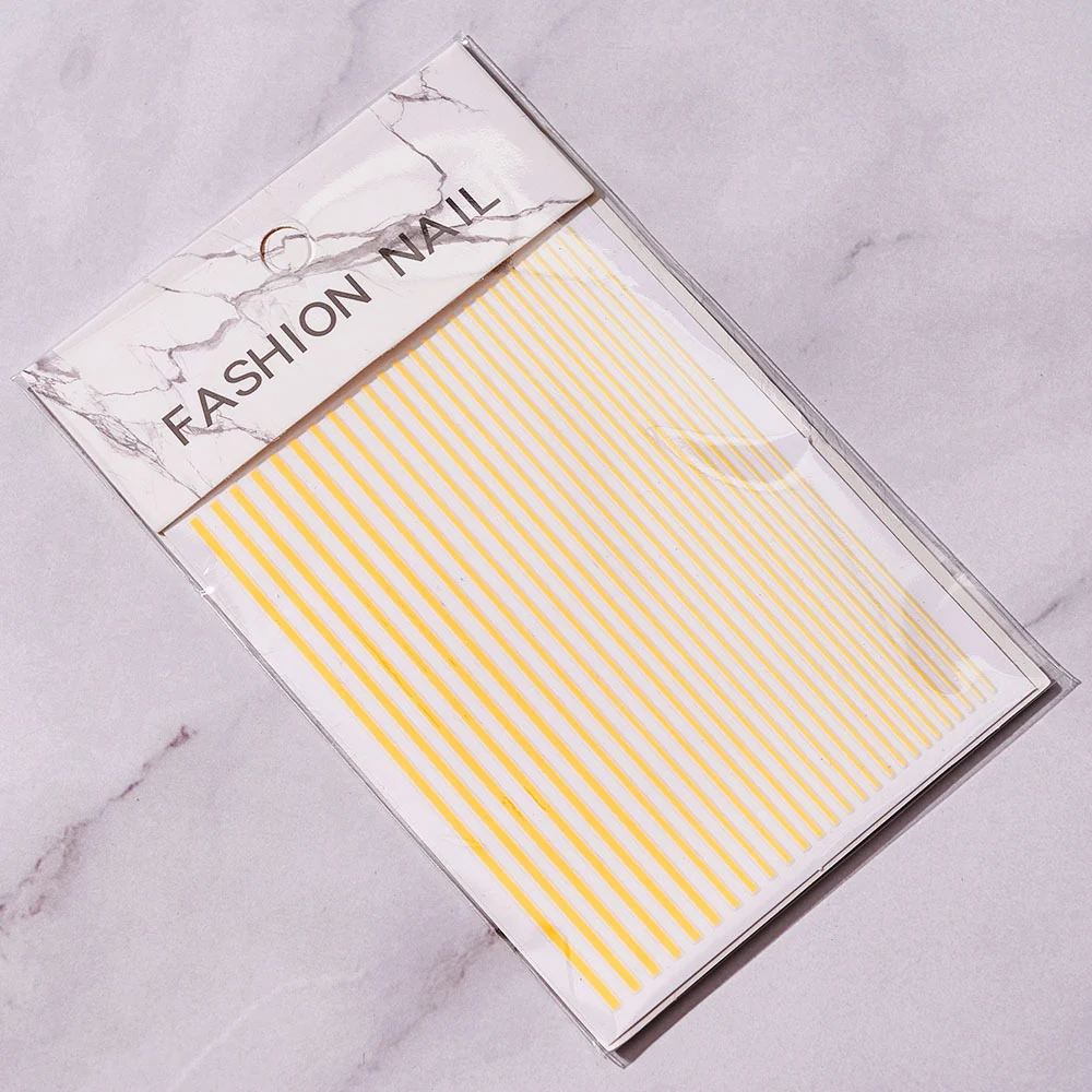 Adesivos de unha Bright Line com cola traseira, patches decorativos multicoloridos para unhas, aplicação fácil e rápida, unhas bonitas e estilosas. — foto 2