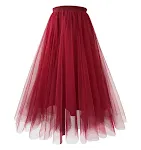 Saia de malha plissada midi, plus size, super larga com modelagem evasê, saia em A. Ideal para um visual elegante e confortável. — foto 15