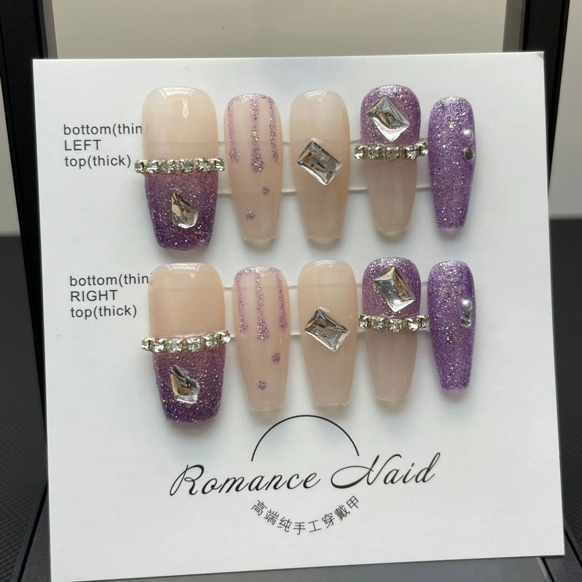 Unhas Postiças Femininas de Comprimento Médio Aplicação Fácil e Rápida, Design Elegante e Resistente, Ideal para Uso Diário e Ocasiões Especiais — foto 6
