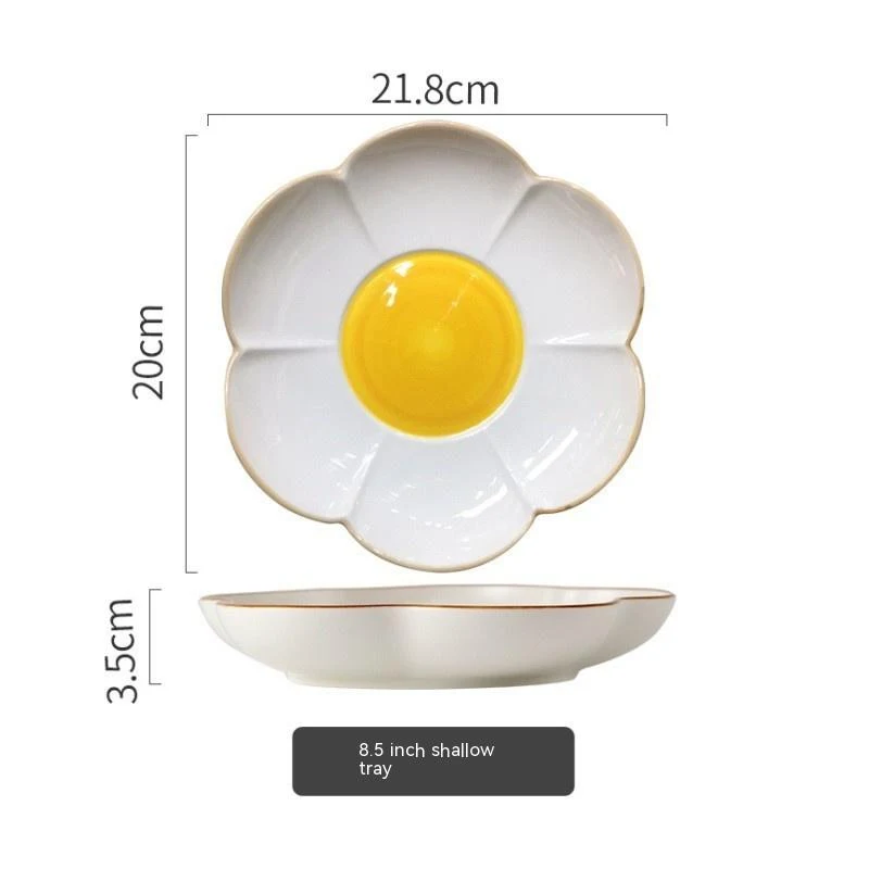Simple SUNFLOWER Ceramic Poached Egg Household Creative Tableware. Enjoy perfectly poached eggs with this stylish and ea — photo 6