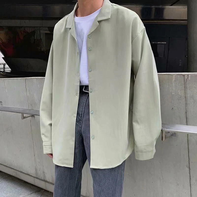 Title 5, Long-sleeved Korean trendy and handsome college...