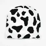 Black and white butterfly knitted hat in a sweet and cool style, perfect for winter. Stay warm and stylish with this uni — photo 5