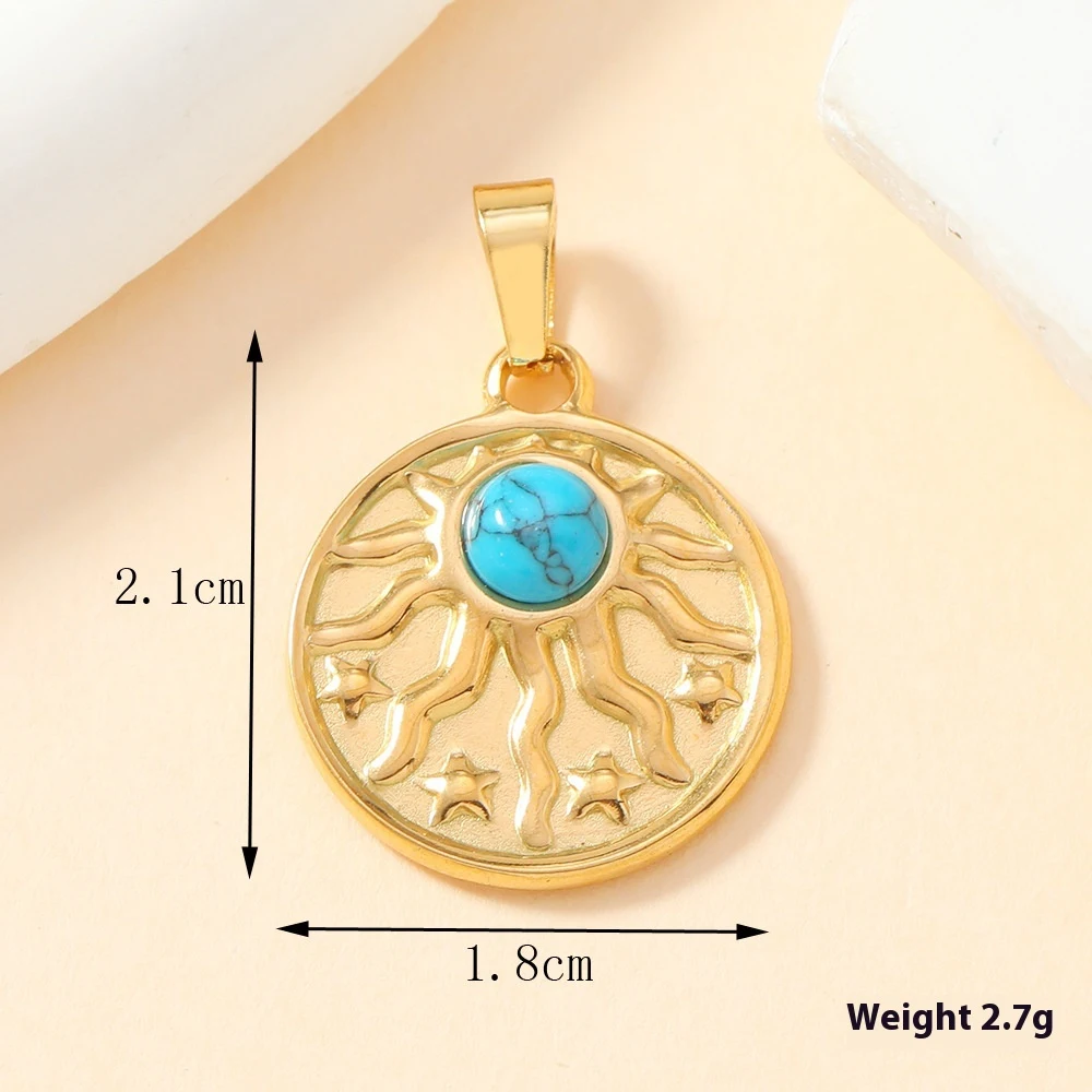 Ornamento pendente individual de aço inoxidável fundido com incrustação colorida, perfeito para decoração elegante e personalizada do seu espaço. — foto 13