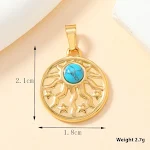 Ornamento pendente individual de aço inoxidável fundido com incrustação colorida, perfeito para decoração elegante e personalizada do seu espaço. — foto 13