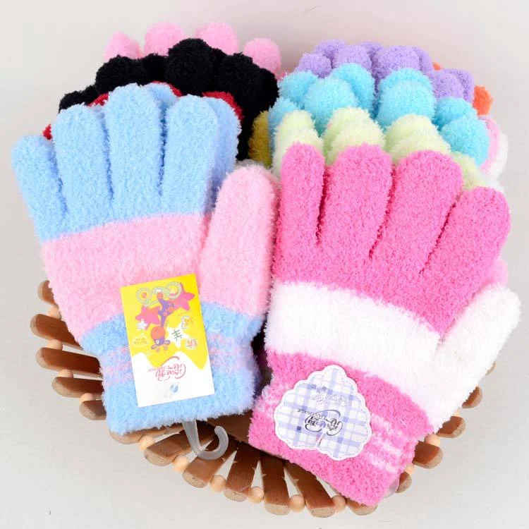 Title 8, Luvas infantis de meio fleece quentes e fofas e...