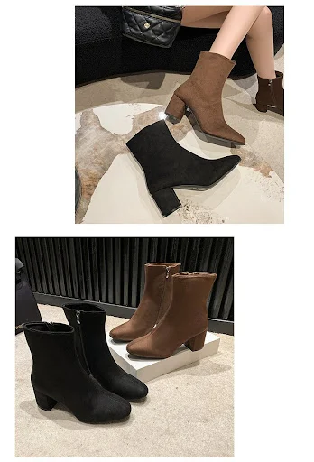 Title 2, Womens Pointed Toe Suede Mid-calf Stretch Mart...