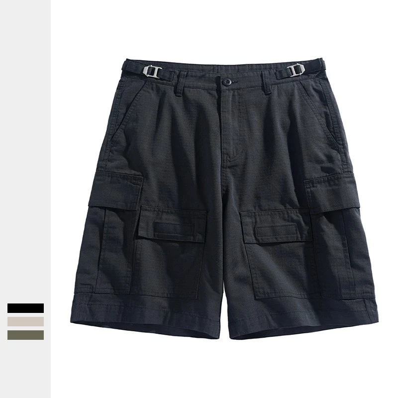 Five-point Workwear Multi-pocket Micro-elastic Straight Casual Men's Shorts provide comfort and functionality for work a — photo 12