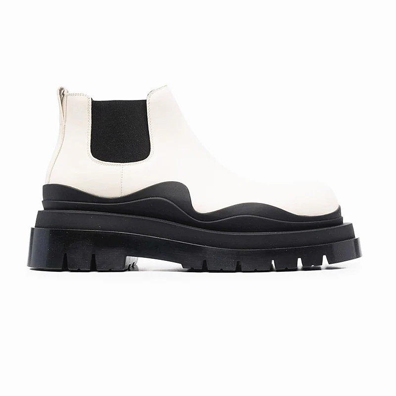 Leren Korte Laarzen Heren All-match Britse Martin Boots. Veelzijdige leren boots voor heren, perfect voor elke outfit. Comfort en stijl gecombineerd. — foto 4
