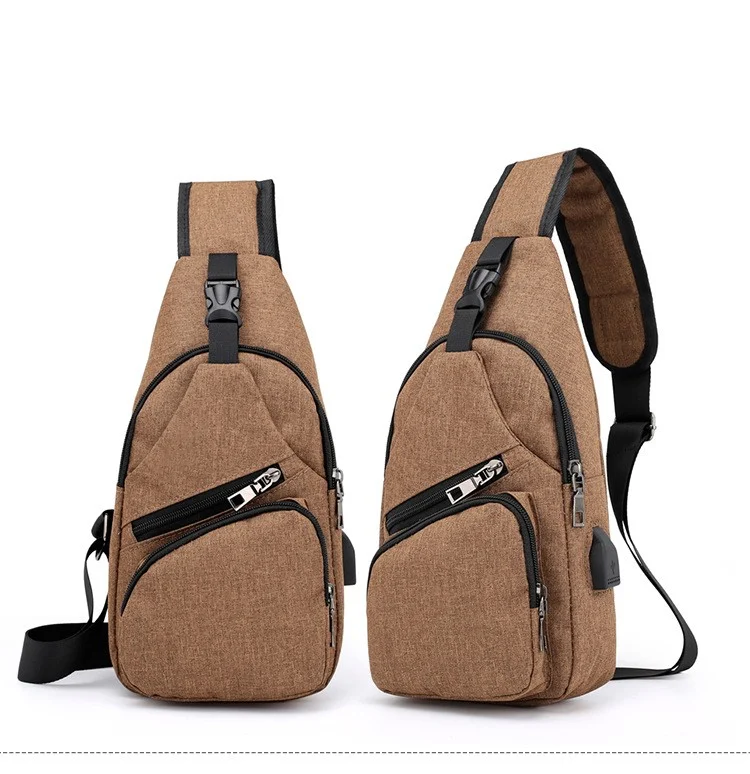 Heren Sport Canvas Oplaad Tas Laad je apparaten onderweg op. Stijlvol en duurzaam ontwerp, ideaal voor sport en dagelijks gebruik. Praktisch en functioneel. — foto 8