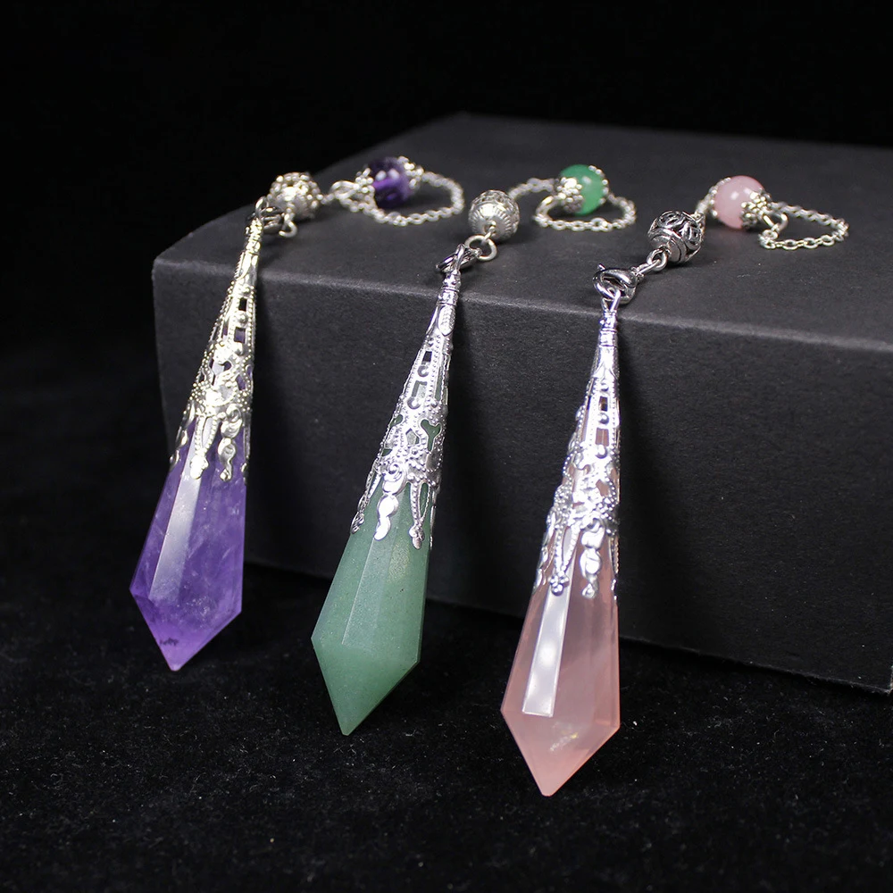 Pêndulo de cristal natural Power Stone com 12 facetas, para adivinhação, decisões e equilíbrio energético pessoal. — foto 2