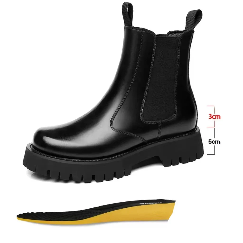 Title 7, Thick Soled Doc Martens Mens Half High Top Lea...