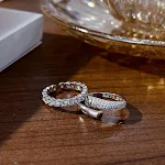 Anel de dedo indicador aberto de prata esterlina S925 com zircônia para mulheres. Joia elegante e moderna, perfeita para uso diário e presente — foto 4