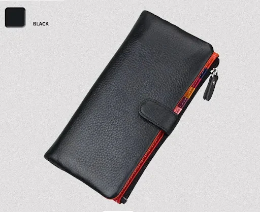 Title 23, Ladies Long RFID Anti-Scan Wallet Top Layer Lea...