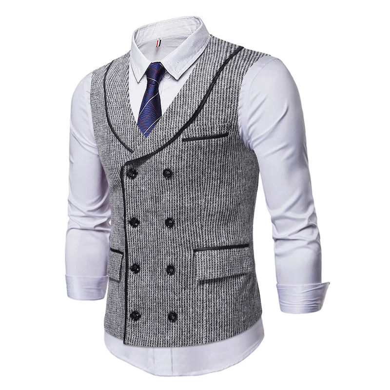 Title 14, Gilet da uomo doppiopetto con rifiniture a righe