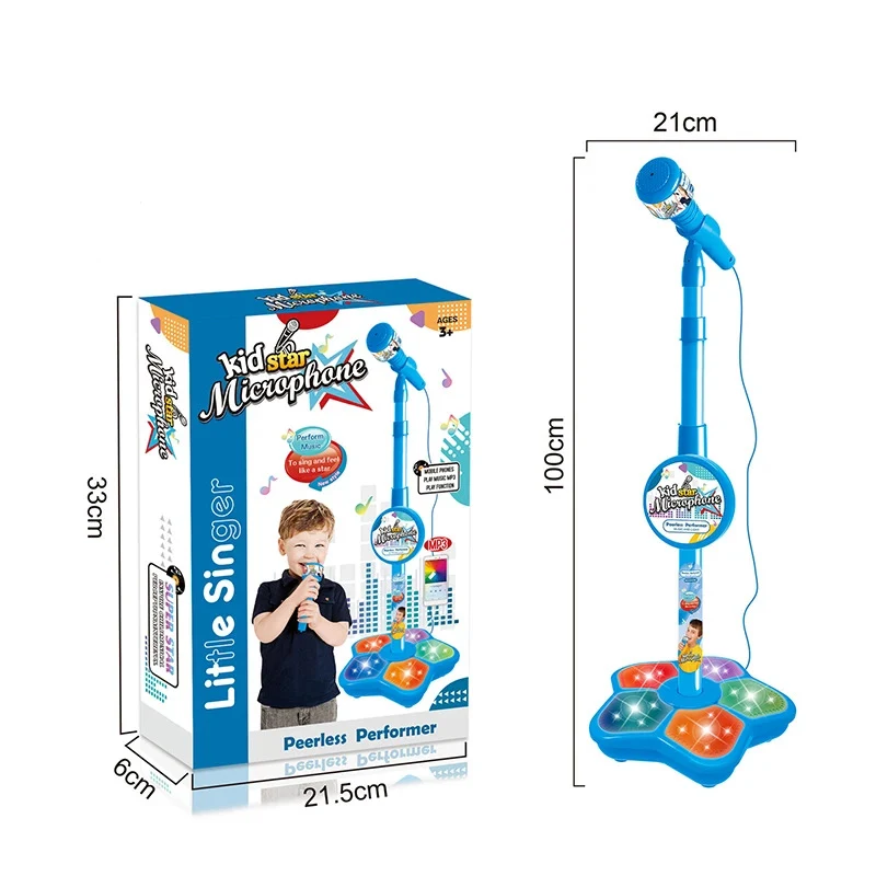 Children's Microphone Toy Super Cool 5 Lights Boys and Girls Microphone Play Song Toy Great Musical Fun for Kids — photo 3