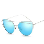 Silver frame blue film