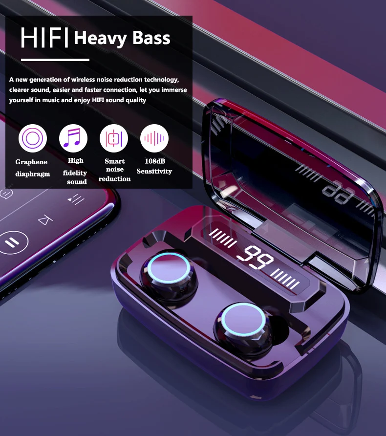 Title 1, M11 5.0 Bluetooth headset for clear calls and i...