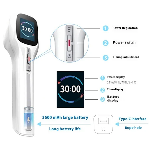 Title 8, Handheld LED Red Laser Physiotherapy Instrument...