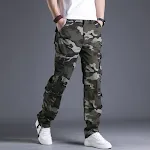 Pantalones Cargo Holgados Multibolsillos Hombre Camuflaje Talla Grande Rectos Algodón Ideales para Actividades al Aire Libre — foto 3
